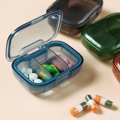 Portapillole Portatile a 3 Scomparti a Prova di Umidità per Mattina, Mezzogiorno e Sera