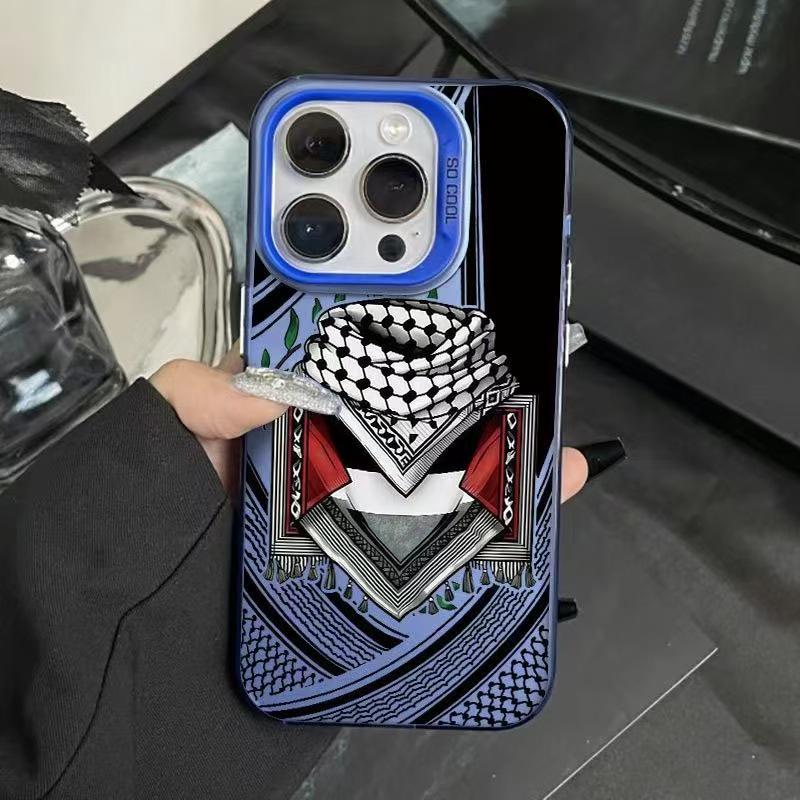 

Trendy iPhone Scarf Case: Compatible with Models 13, 14Pro, 15Pro, 16, and iPhone 17 8 синий/серебряный