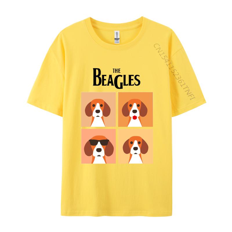 The Beagles Dog T Shirts Funny Cartoon Graphic Tshirt Men Streetwear Pure Cotton Comfy Tops Shirts Casual