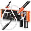 Portable Transfer Pump Battery Operated Electric Siphon Pump For Gas, Fuel, Diesel, Water Transfer 2.4 GPM Flow Oil Extractor, 47 Inches Hose-Easy To