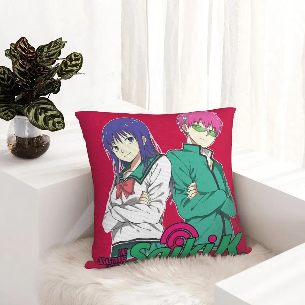 The Disastrous Life Of Saiki K Teruhashi Pillow Case Cushion Cover Novelty Zipper Decor Throw Pillow Case Cover for Bed
