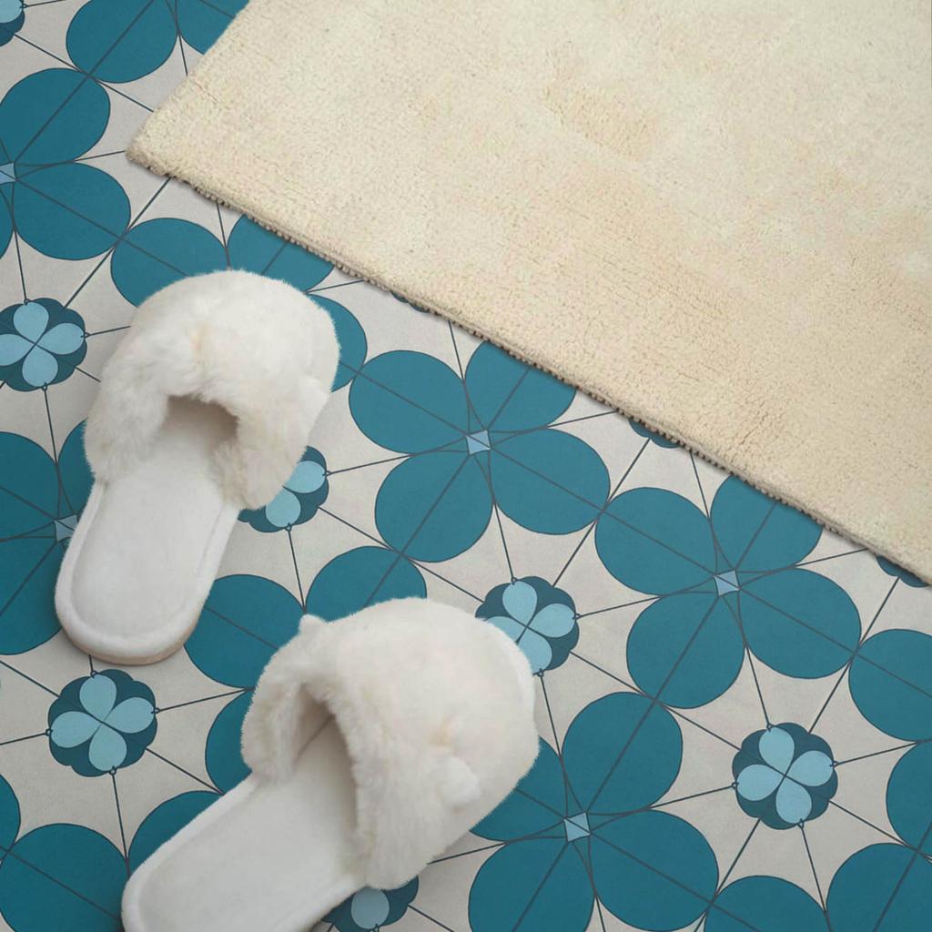 Self-adhesive Vinyl Panel with a Pattern for the Living Room 120x60 Cm Geometric Floral Pattern