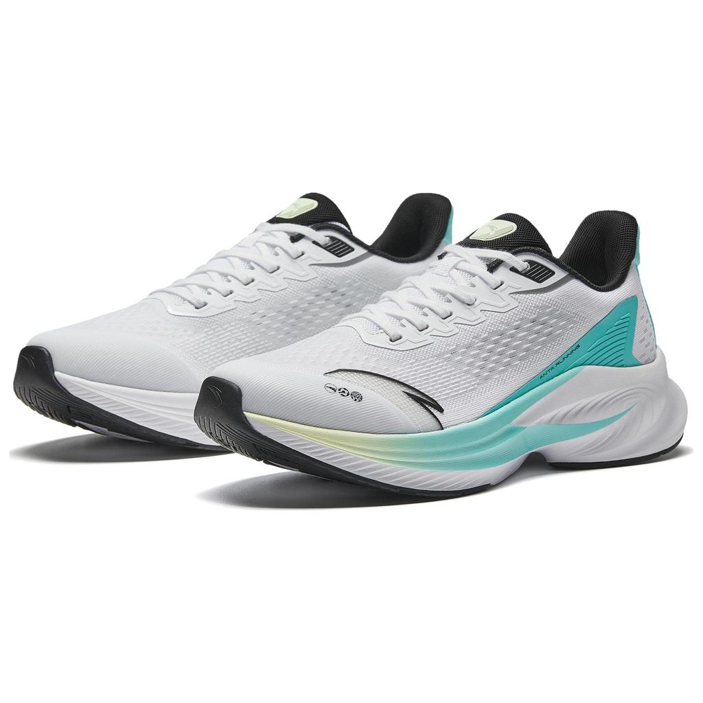 New Anta Cushioned Anti-Slip And Wear-Resistant Lightweight Low-Top Casual Running Shoes Men's White Blue 912515511-1