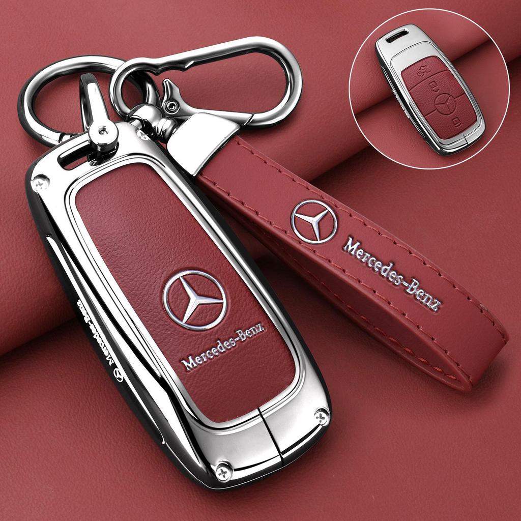 2025 Neue Leder Auto Schlüsselhülle Abdeckung Für Mercedes Benz A C E G Klasse GLC CLE CLA GLB GLS W177 W205 W213 W222 X167 AMG Schlüssel Schale P