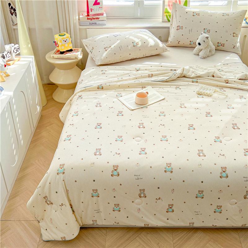 1PCS Summer Quilt Fluffy Soft Comfort Machine Washable Cartoon Kids Thin Quilt Cooling Blanket
