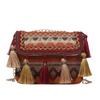 Ethnic Style Fringed Small Square Bag With Chain Strap For Daily Casual Wear