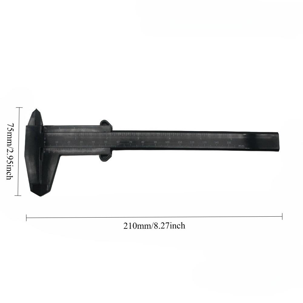 0-150mm/5.91in Plastic Vernier Caliper, Dual Scale Inner Outer Diameter Depth Gauge DIY Household Measuring Tool