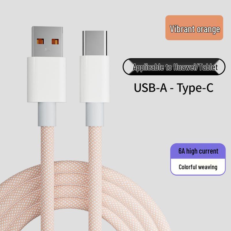 Fast Charging Braided Data Cable for Huawei & iPhone 15/15 Pro Max, PD 20W