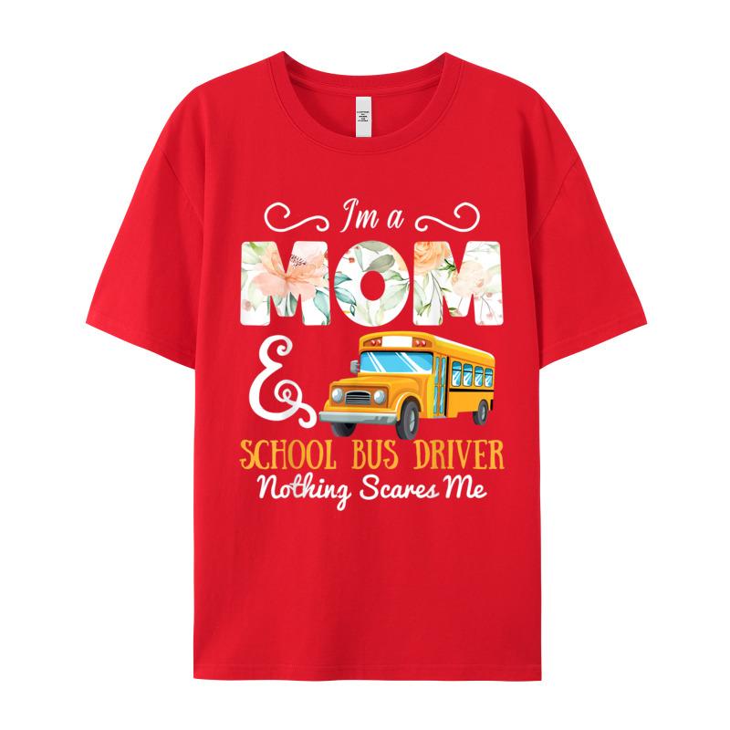Funny School Bus Driver Gift Tshirts Short Sleeve Classic Unisexs Summer Tops Tees Family Tee Shirt O Neck 100 Cotton Fabric