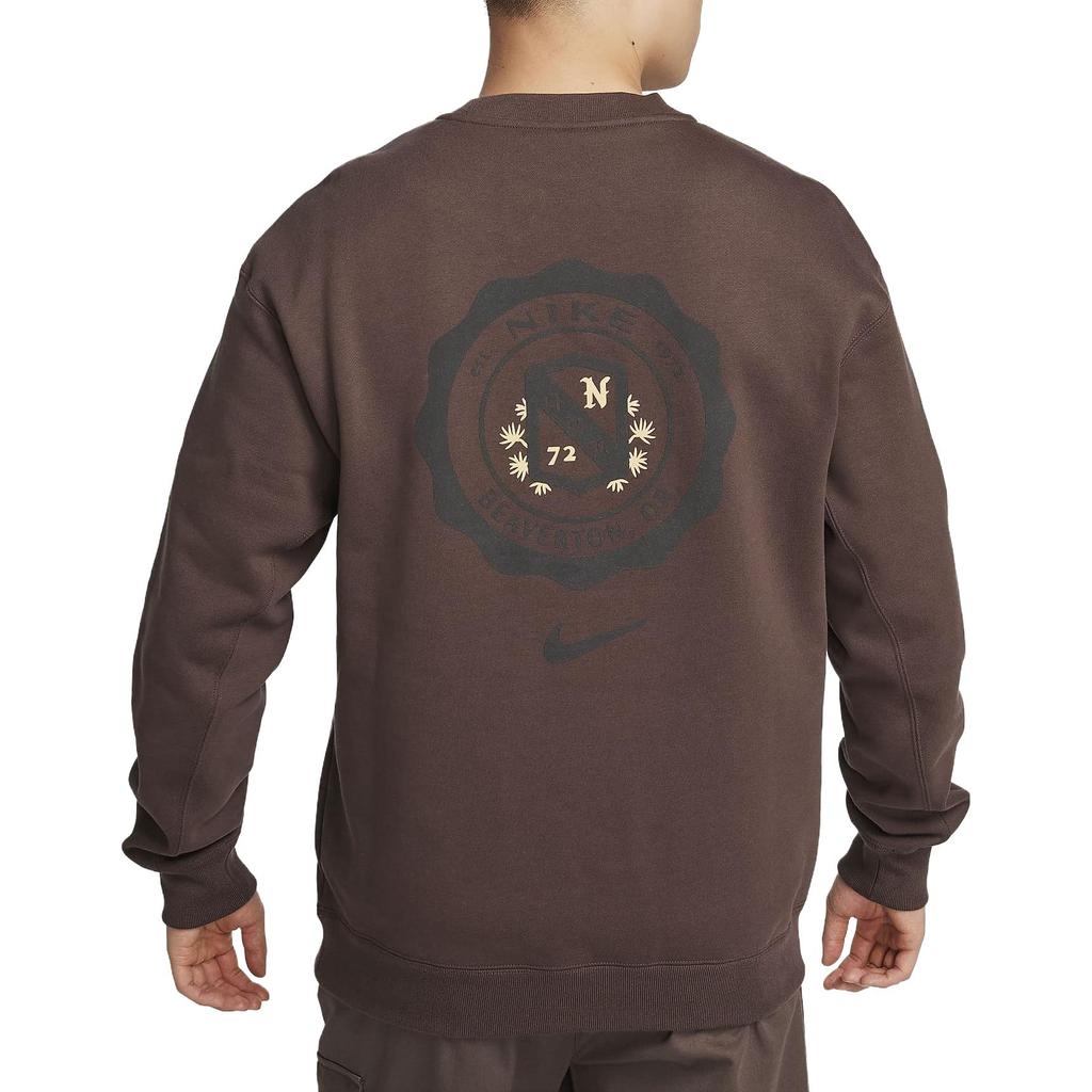 Nike Logo Letter Round Neck Long Sleeve Sweatshirt Men sweatshirt Brown FQ8011-237