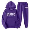 New cross-border foreign trade pullover men's and women's same sports sweater set fashion sweater sweatpants fleece hoodie set
