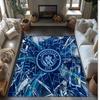 Manchester City bedruckter Flanell-Teppich rutschfest weich Polyester Boden Teppich Innen Dekor Matte für Schlafzimmer Wohnzimmer Sofa