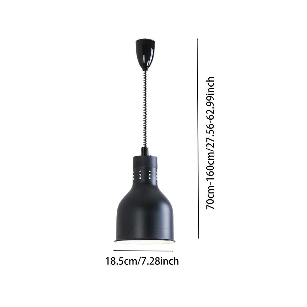Lampe Chauffante pour Aliments Ampoule E27 Non Incluse Longueur Réglable 70-160cm Lampe Chauffante pour Aliments pour Buffet Traiteur Plats Chauds Restaurant Poulet