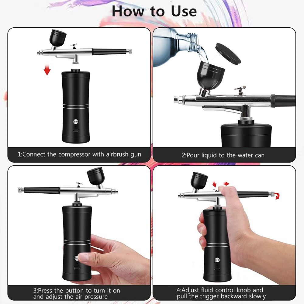 Electric Air Brush 160kpa Nails Art Tool New Cake Painting Craft for Painting Wireless