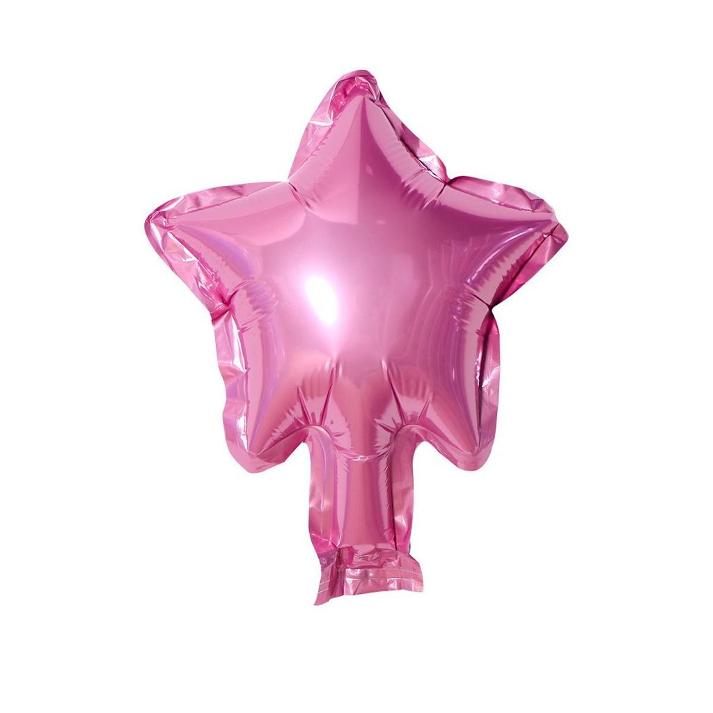 5-Inch Heart & Star Foil Balloons for Birthday Party or Wedding Decorations