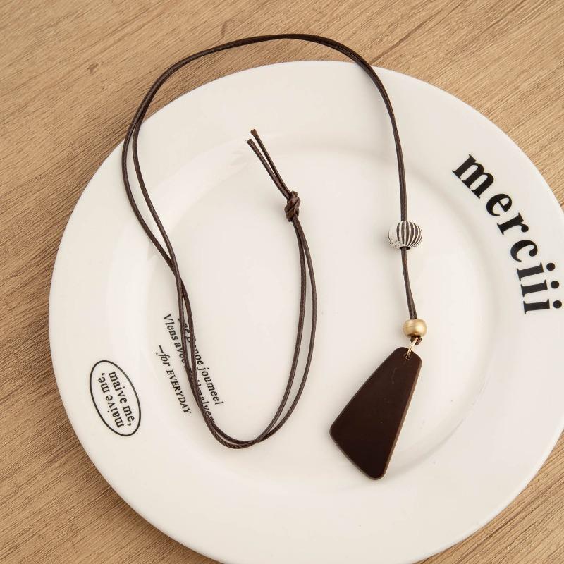 Vintage New Chinese Style Irregular Pendant Long Clavicle Chain Necklace For Women