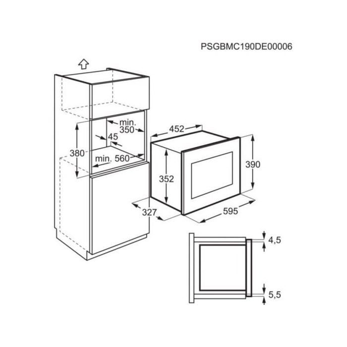 Built-in Microwave Electrolux 20 L 700W Stainless Steel