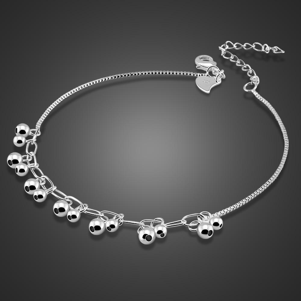 Bohemia Foot Beach Anklets 27 Cm 100 %925 Sterling Silver Anklet Bracelet Women Fashion Barefoot Chain Jewelry Summer Gift