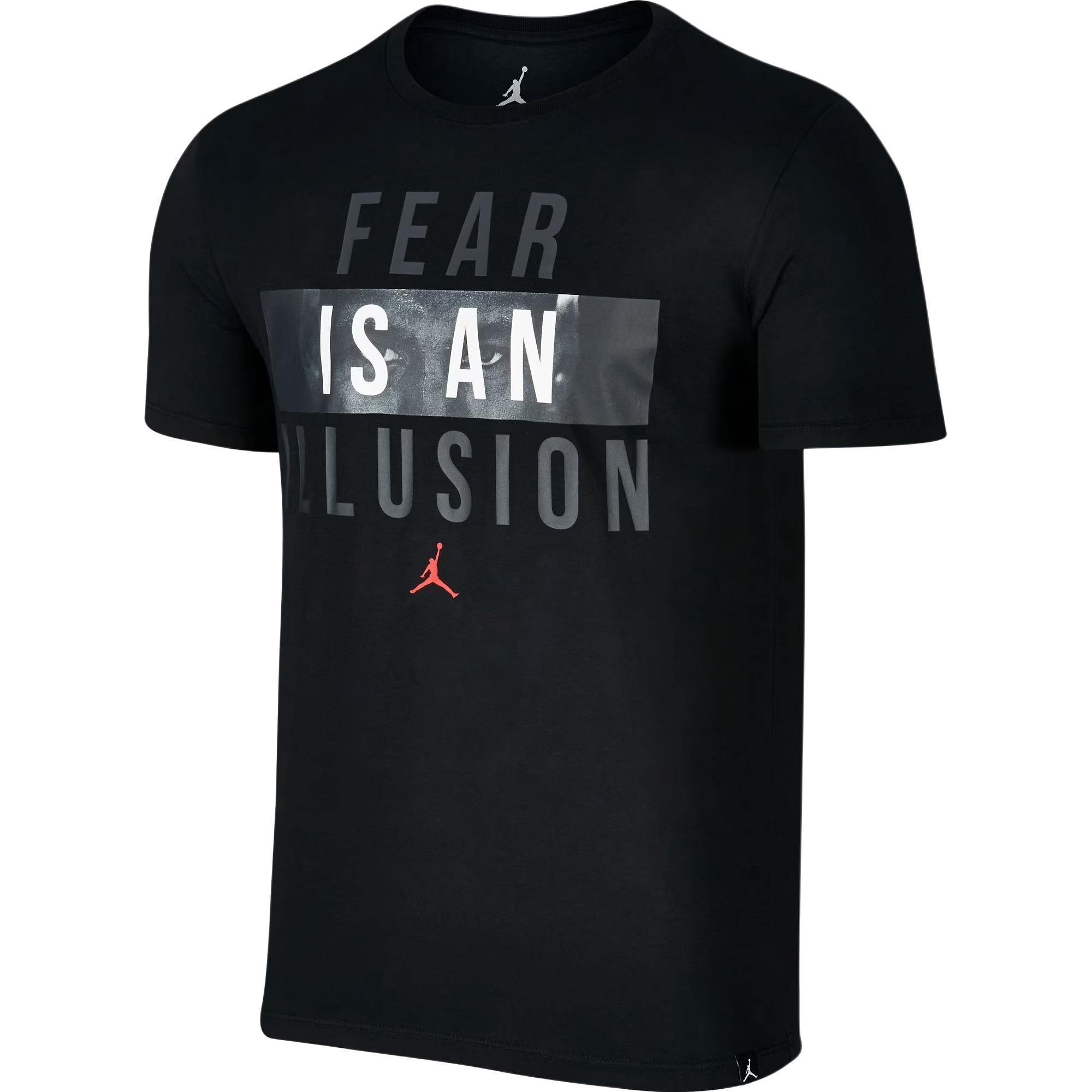 

Jordan Dri-FIT Fear Is An Illusion Sportswear Casual Moisture-Wicking Crew Neck Short Sleeve Quick-Dry T-Shirt Men tops 882098-010 L