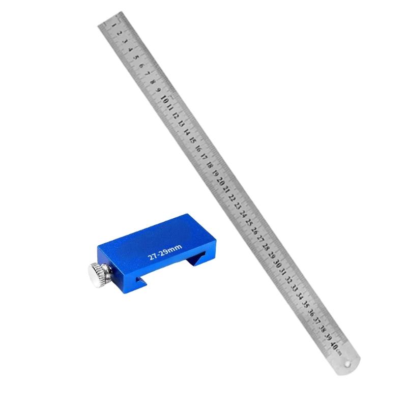 652F Adjustable Positioning Block Metal Rulers for Professional Carpenter & Hobbyist