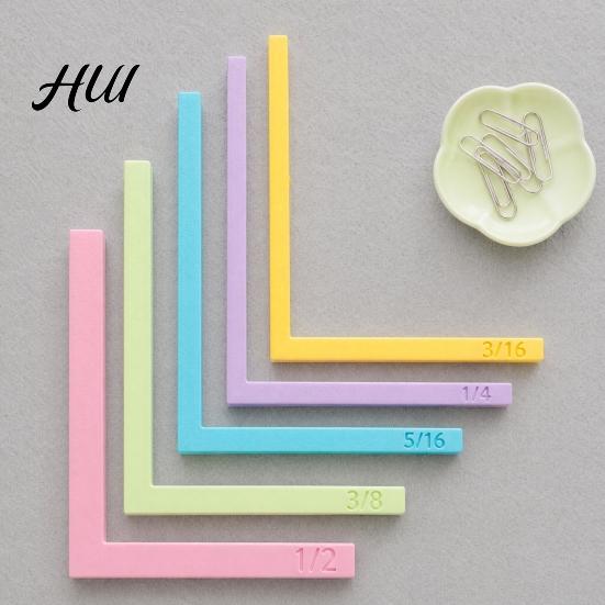 Easy-to-read Alignment Template 5 Pcs Paper Crafting Guides with Storage Case, Precision Layering Matting Stable Measurement Benchmark for Spacers,