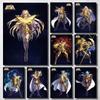 Impressões de Pôsteres do Anime Clássico Japonês Cavaleiros do Zodíaco Desenho Animado Virgem Cavaleiro Dourado Pintura em Tela Arte de Parede Imagens Sala de Estar Decoração de Casa