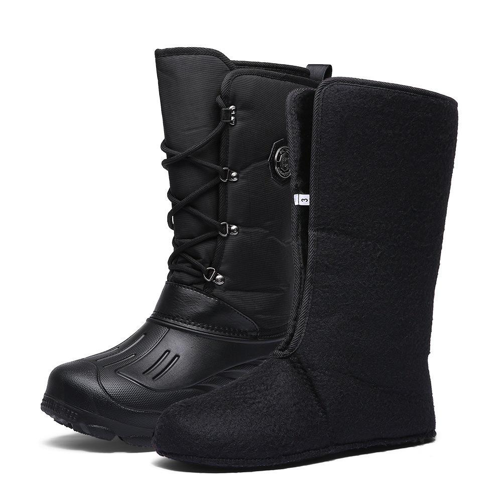 Men's Camouflage High-Top Winter Boots: Waterproof, Insulated, and Durable for Fishing and Snow.