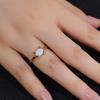 Australian Treasure Oval Zircon Wedding Ring Fashionable and Elegant Horse Eye Engagement Women's Mother's Day Accessories