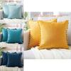 Luxurious 45x45cm Pom-poms Cushion Cover In Soft Velvet For Elegant Home Dcor