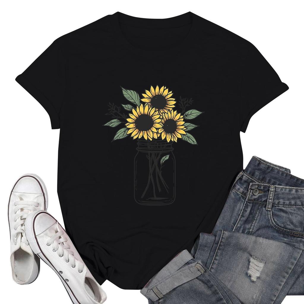 Dámská móda Ležérní Tištěné Krátký rukáv Kulatý výstřih Pulovry