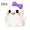 Stress Relieving Toy Halloween Bow Ghost Squeeze Toy, Relief Cartoon Sensory Toys Soft Stretchy Party Favors for Adults Kids