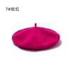Hat Female Winter Imitation Wool Beret British Autumn and Winter Versatile Knitted Painter Hat Pumpkin Hat