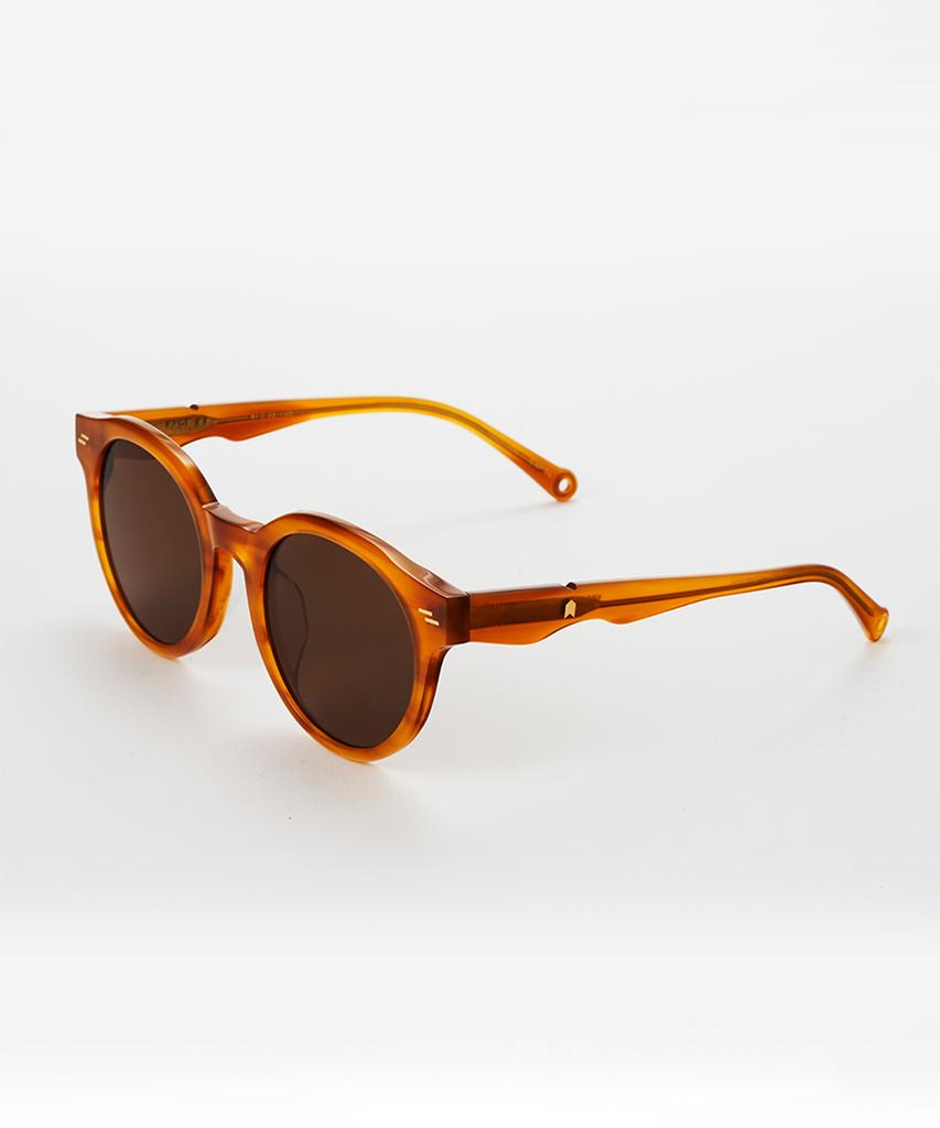 Seupeulingseuteulingseu Round Horn-Rimmed Sunglasses Page 82 [Camel]