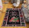 Christmas Rug  Santa Playroom and Bedroom Plush Carpet Non-slip  Soft Play Mat Bed Area Rug Parlor Decor