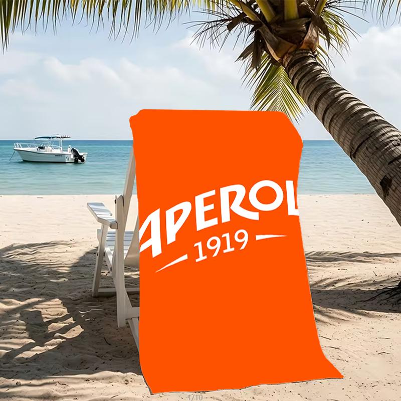 Beach Towel with Aperol Spritz Pattern - Soft,absorbent,machine Washable Lightweight&Modern,swimming,Travel Essentials