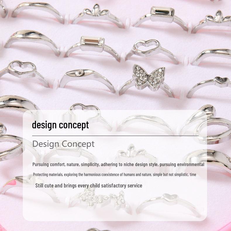 Zinc Alloy Ring Gift Box Set - Stylish and Elegant Jewelry Collection