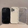 Solid Colour Wave Phone Case for IPhone 11 12 13 14 15 16 Pro Max 16 15 Plus Wear-resistant Couple Model Shockproof Phone Case