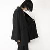 Le Sucood Yukata Motif Japanese Style and Plus Loose Unique Summer Solid Black Cardigan, Jinbei, Kimono, Hakama, Haori, Men's Women's, Sizes, Fit,
