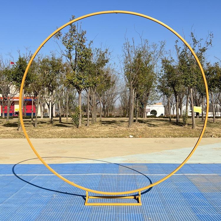 Gold Wedding Balloon Arch Stand with Round Square Base