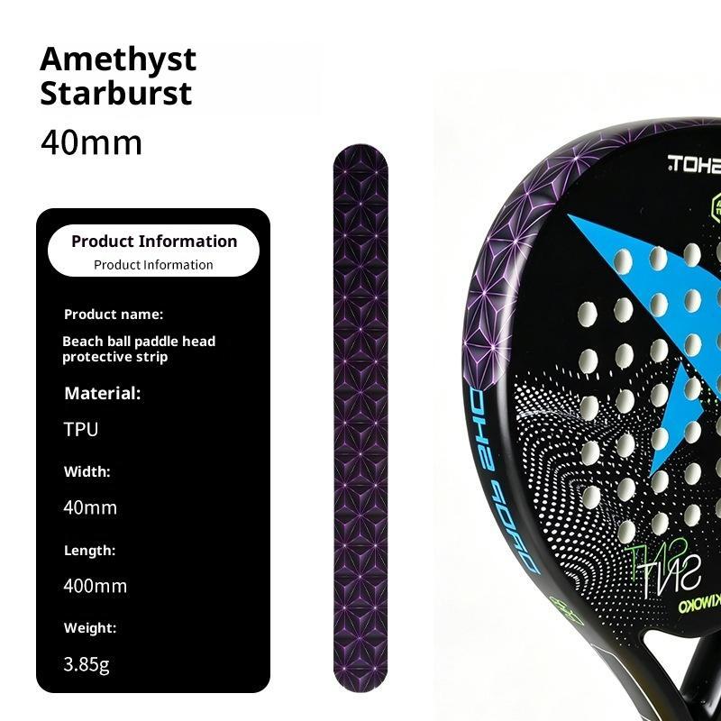 Shock Absorption Padel Racket Protection Tape Anti-Fall Scratch-Proof Paddle Head Edge Sticker High Elasticity Reduce Friction