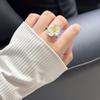 Adjustable Blessing Ring Open Size Fashion Ring New Chinese Style Lotus Flower Ring  Women