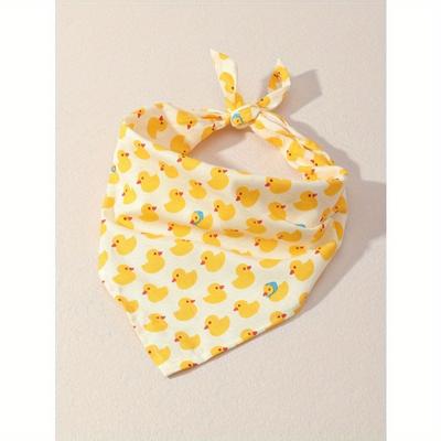 1 Stück Kleines/mittleres Hundeknochen-, Pfoten- und Entenmuster-Haustier-Bandana-Lätzchen