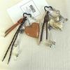 Leather Lovely Heart Key Chain Hanging Handmade Heart Keychain  Girls Couple Girlfriends