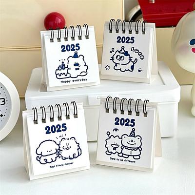 Kalendarz biurkowy Mini Cartoon Cute Office Desktop Decoration Mały kalendarz dekoracyjny Kompaktowy i przenośny