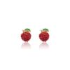 Sweet Strawberry Cherry Apple Fruit Earrings Red Flower Earrings Hipster Mushroom Earrings
