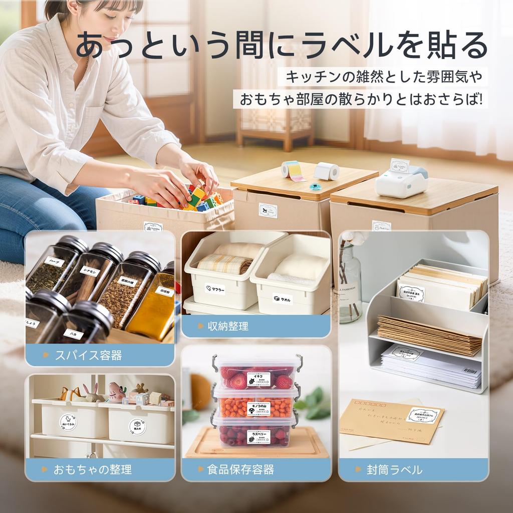 NIIMBOT B1 Label Maker, Smartphone Compatible, Multifunctional Label Printer, Automatic Label Recognition, Compact and Convenient, Easy to Use, Androi