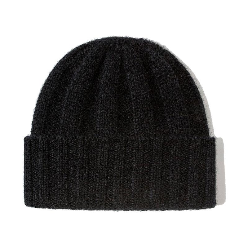 Autumn and Winter New Pure Cashmere Thickened Thick Pit Strip Cap Cashmere Seamless Integration Spot Men's and Women's Cashmere Cap
