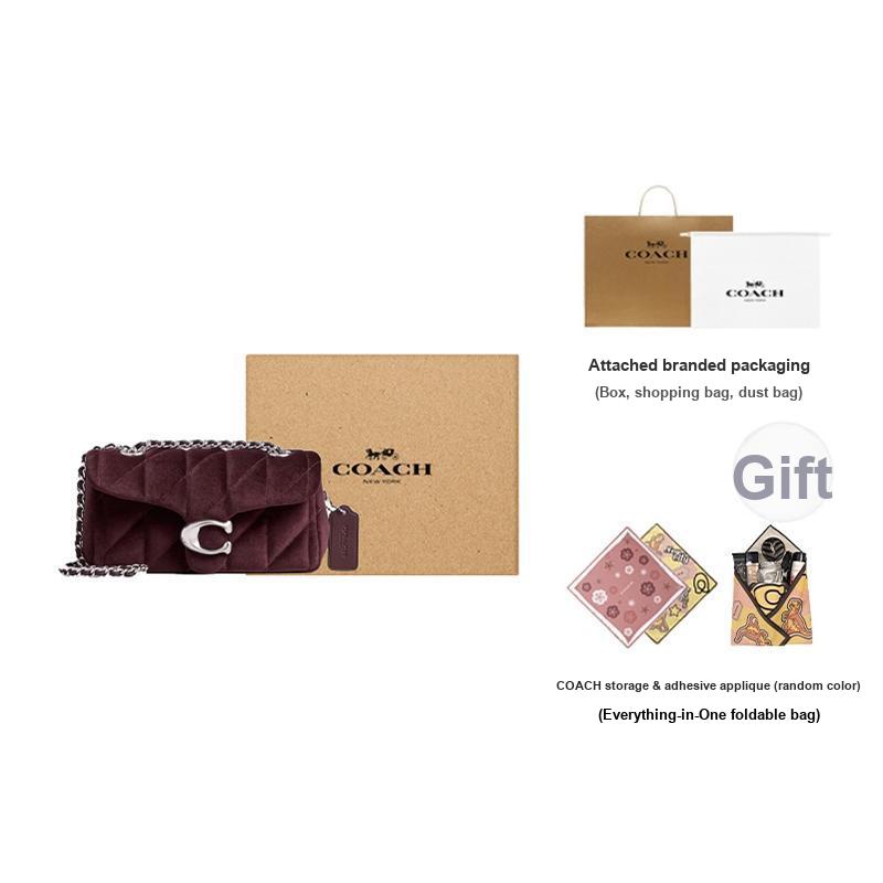 Coach Tabby 20 Sac bandoulière en tissu avec logo classique Petit sac pour femme Mellow CW608-LHMER