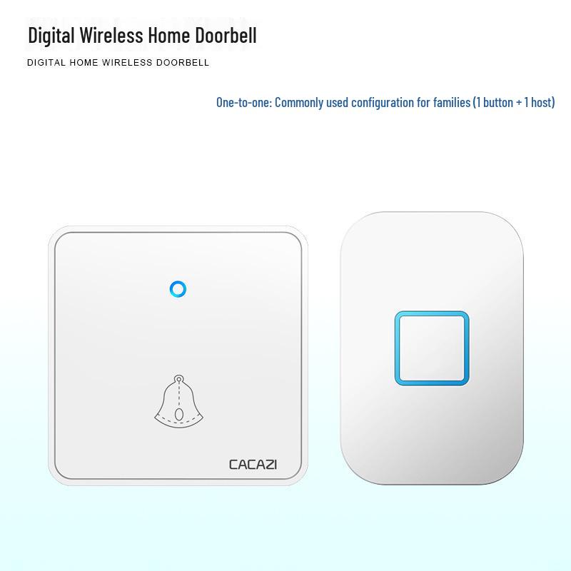 Wireless Long-Range Remote Control Doorbell with Large Button Panel
