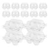 50Pcs 4 Grid Egg Carrier Transparent Space Saving Egg Container for Refrigerator Freezer Cabinet Organizer Storage Box